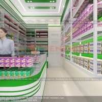 Thiết kế nội thất hiệu thuốc Quý Tùng - Anh Khánh - TP Cẩm Phả